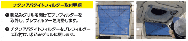 ウイルスなどを吸着！エアコン・全熱交換器用チタンアパタイト