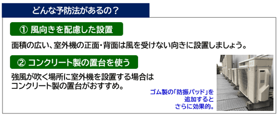 どんなエアコン室外機転倒防止の方法があるの？